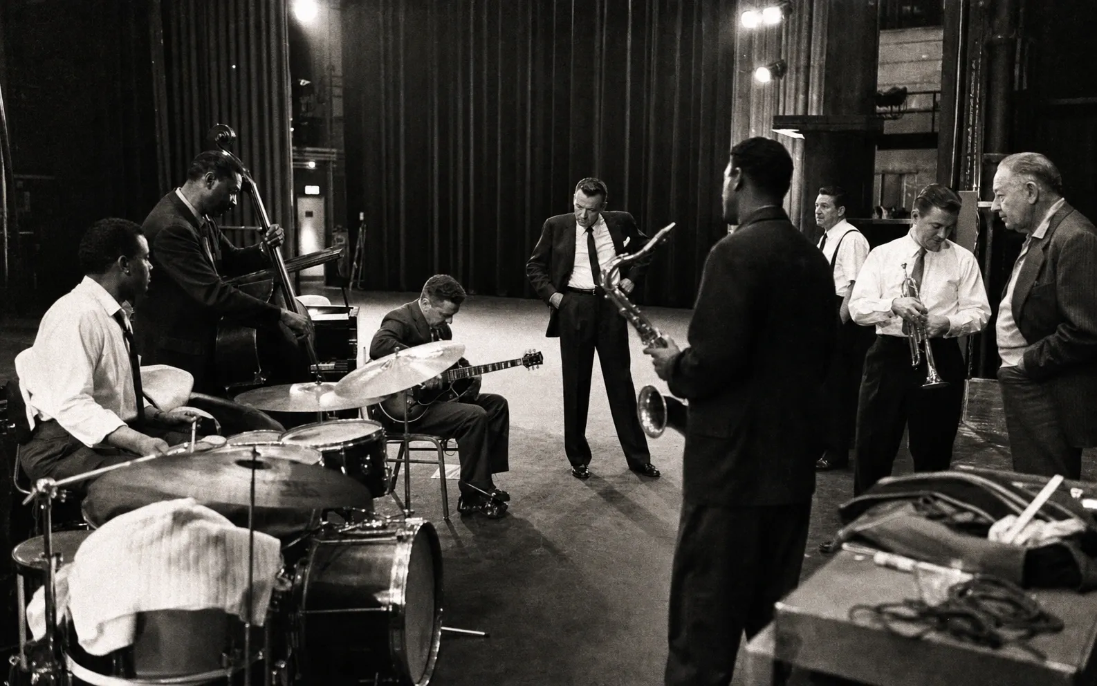 Panggung hiburan klasik Las Vegas sebagai gambaran era Rat Pack dan kejayaannya